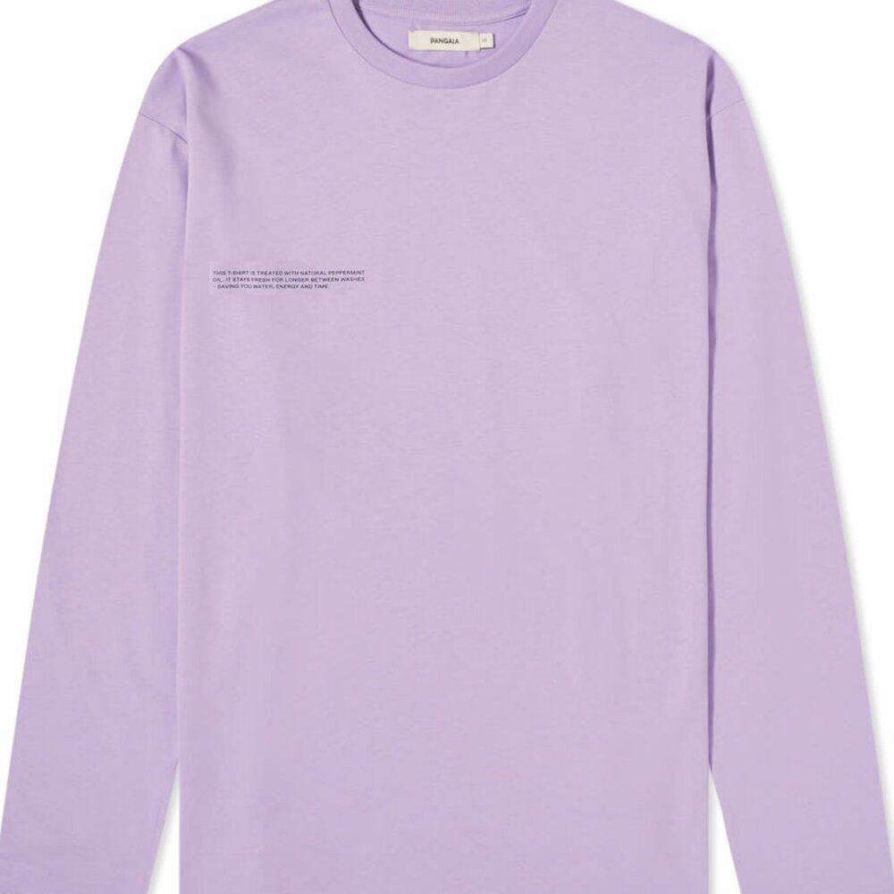 Pangaia Long Sleeve Organic Cotton T-Shirt in Orchid Purple